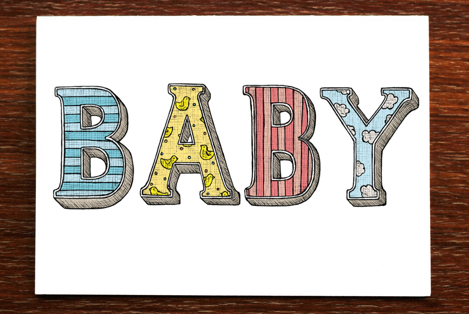 Baby Type - Card for Newbron