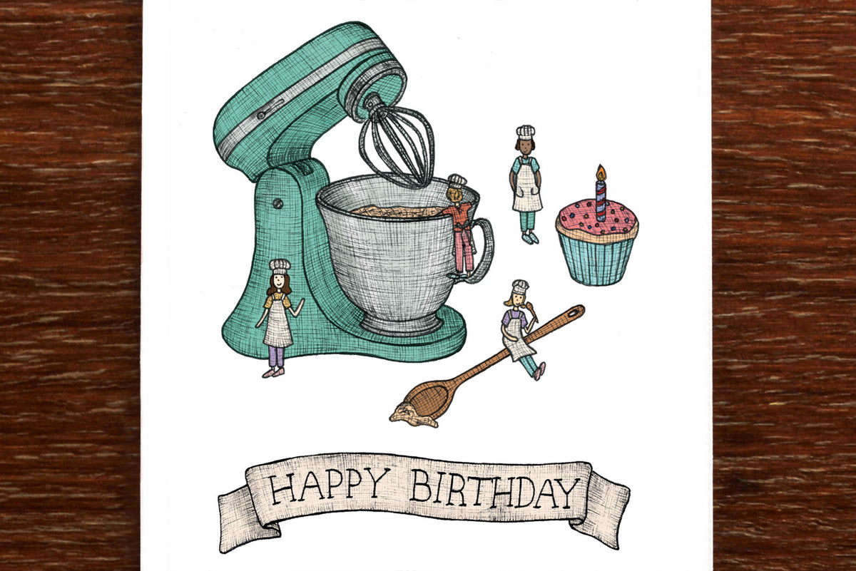 Birthday Cake Baking - Birthday Card