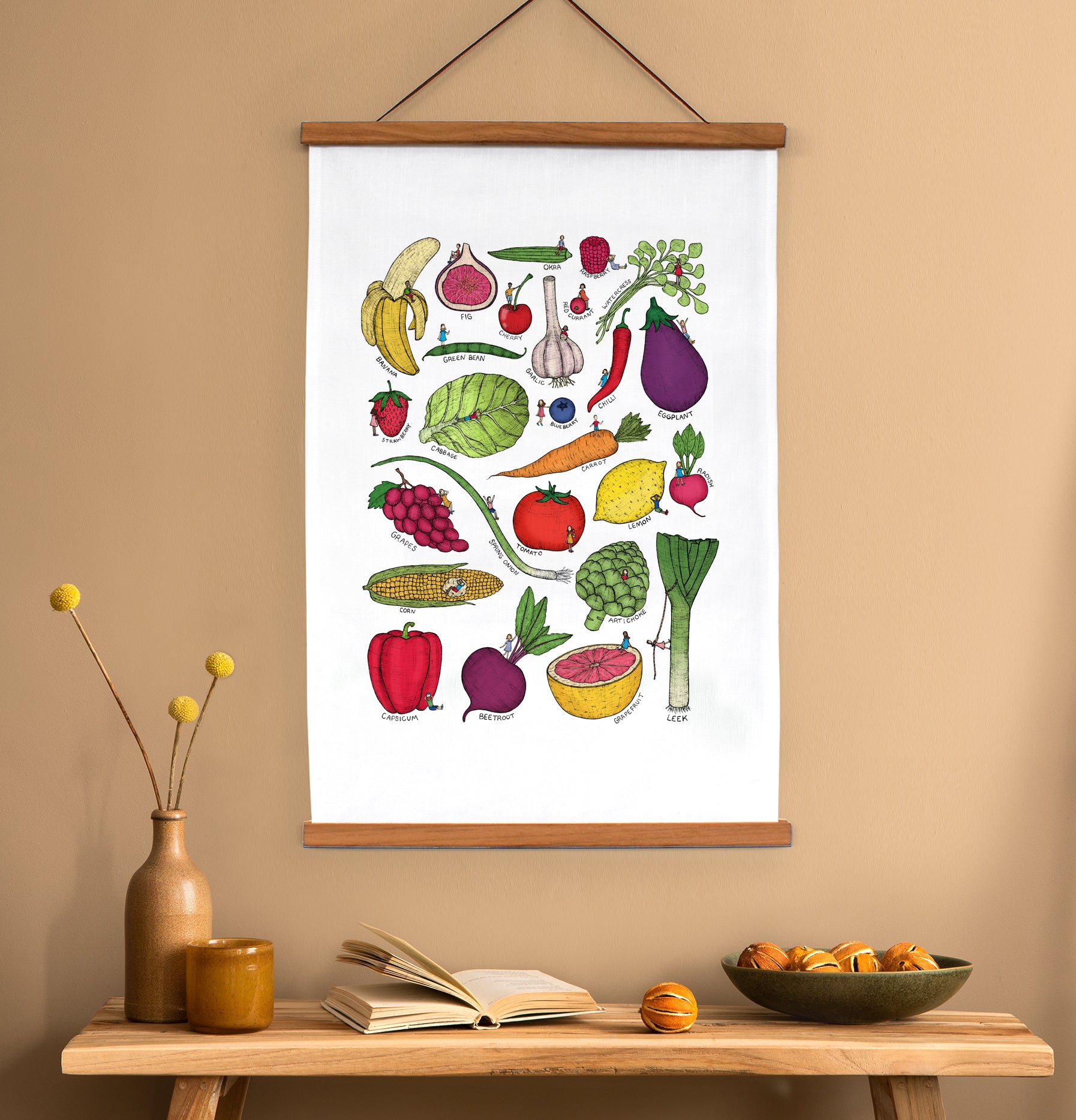 Fruit and Vegetable - Art Tea Towels