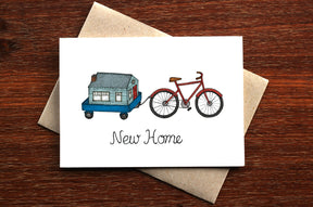 Home on a Bicycle - New Home Card