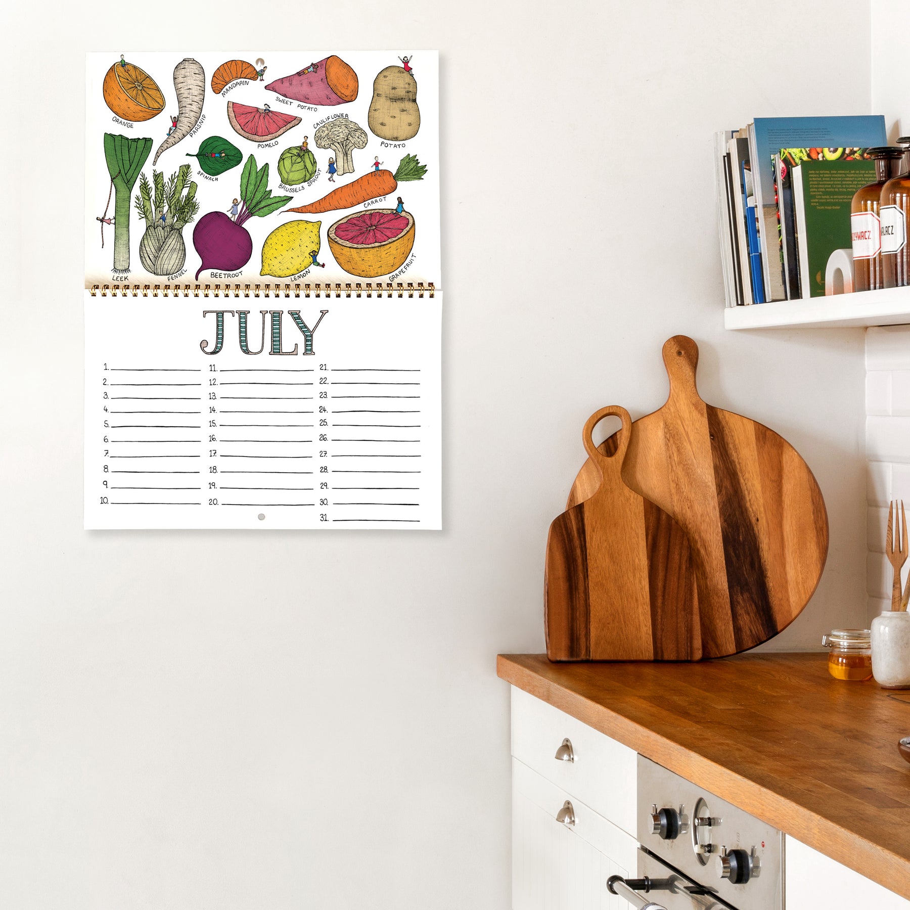 Seasonal Fruit & Veg - Kitchen Calendar