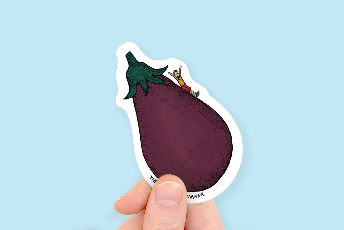 Eggplant Sticker - Vinyl Stickers