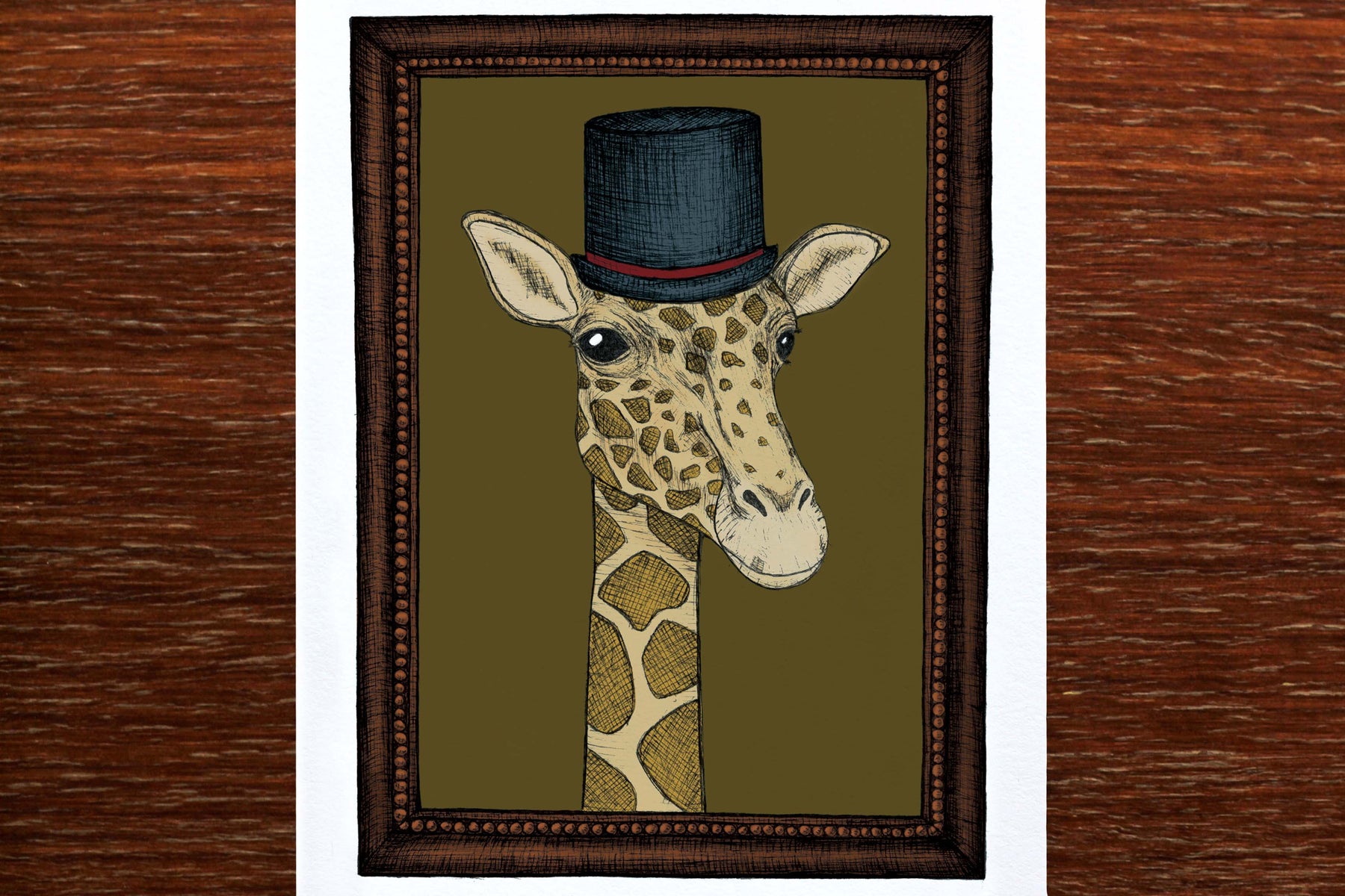 Head of Gerald the giraffe artwork