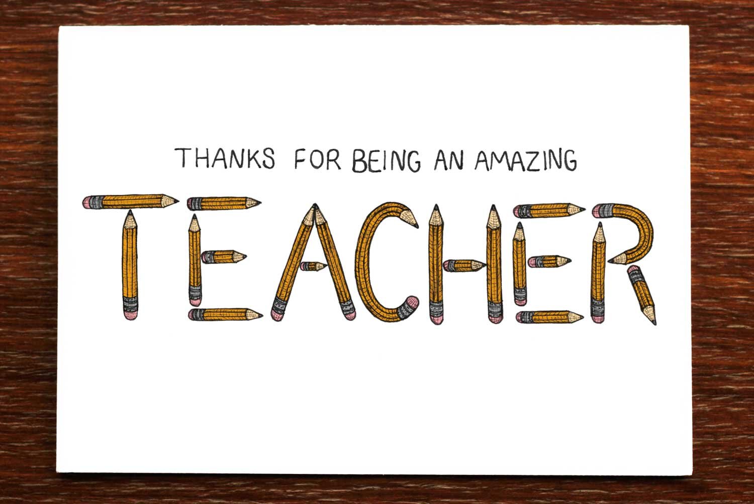 Card for a Teacher - Thanks Teacher | The Nonsense Maker